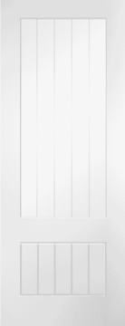 Image of MEXICANO THREE QUARTER GLAZED WHITE Primed