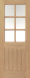 Thames 6 Glazed Oak Interior Door