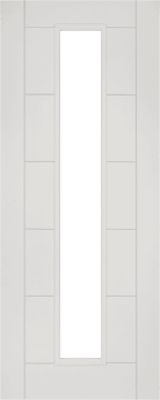 Image of Seville Glazed Fire Door White  Primed