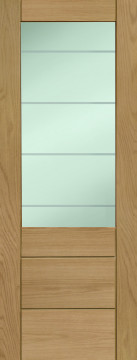 Image of PALERMO ORIGINAL 2XG CLEAR ETCHED GLASS OAK Pre-finished 