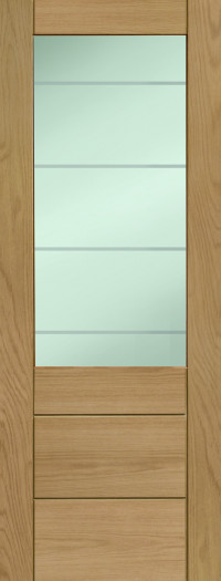 PALERMO ORIGINAL 2XG CLEAR ETCHED GLASS OAK Pre-finished  image